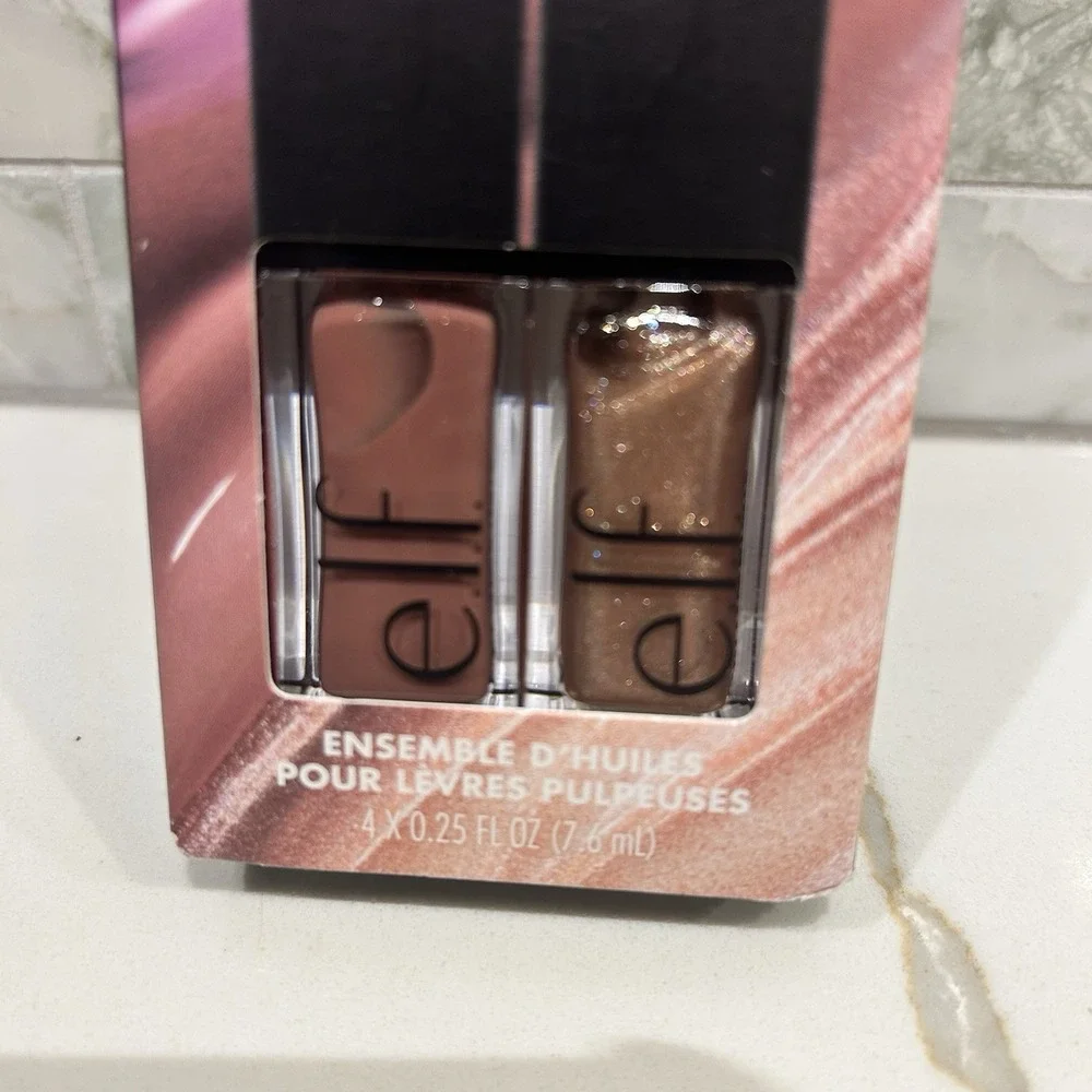 e.l.f. Glow Reviver Plumping Lip Oil Gift Set - 4pc  brand new In Box